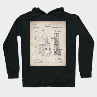 Alarm Clock Patent - Clockmaker Chronometer Art - Antique Hoodie